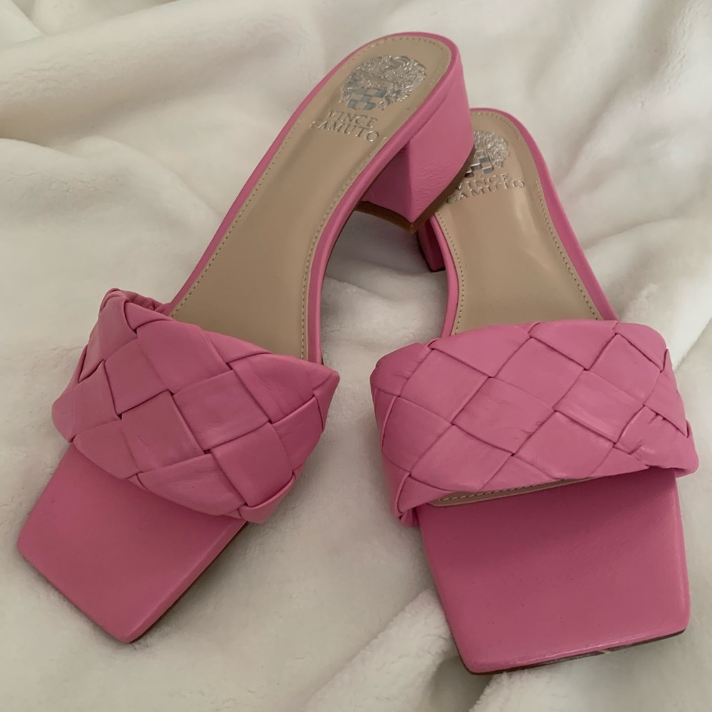 Vince Camuto Leather Slides Sandals